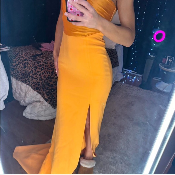 Orange Yellow Corset Dress - Picture 4 of 6